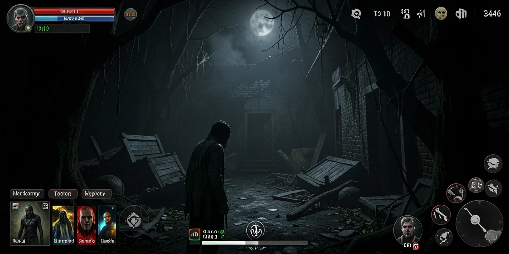 Tangkapan layar menampilkan momen menegangkan dalam game horror.