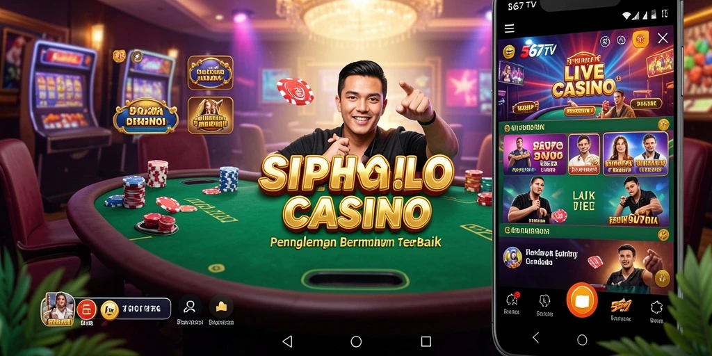 Screenshot 567TV menampilkan dealer langsung dan permainan kasino yang seru.