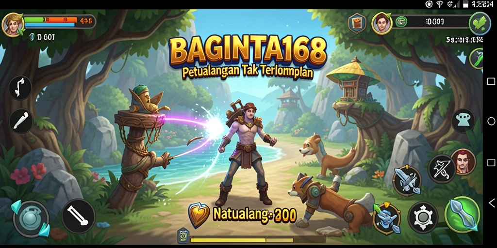 Tampilan gameplay seru yang menampilkan petualangan di dunia terbuka.