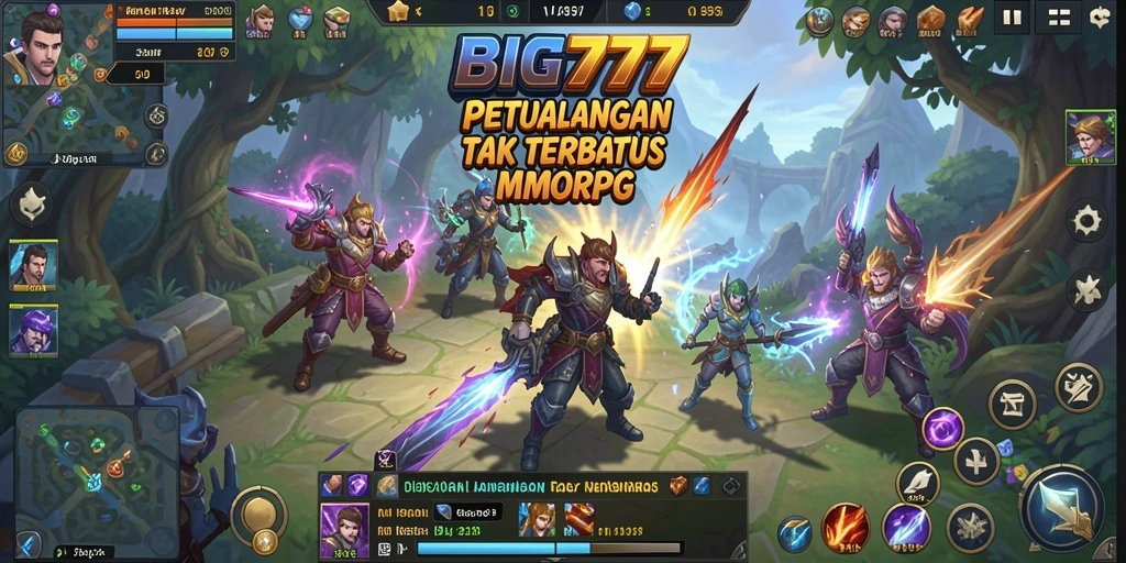 Tampilan gameplay seru di dunia fantasi BIG777 MMORPG.