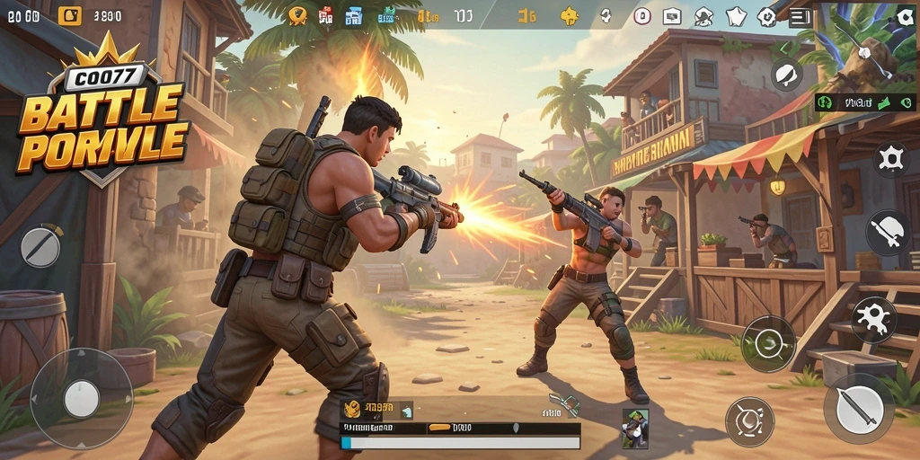 Gameplay intens dan seru di COO77 saat pertarungan terjadi.