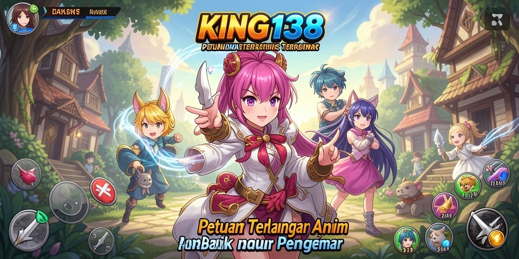 Tampilan menarik dari gameplay KING138 yang penuh aksi Anime.