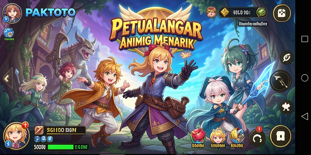 Tampilan gameplay PAKTOTO dengan karakter Anime yang dinamis.