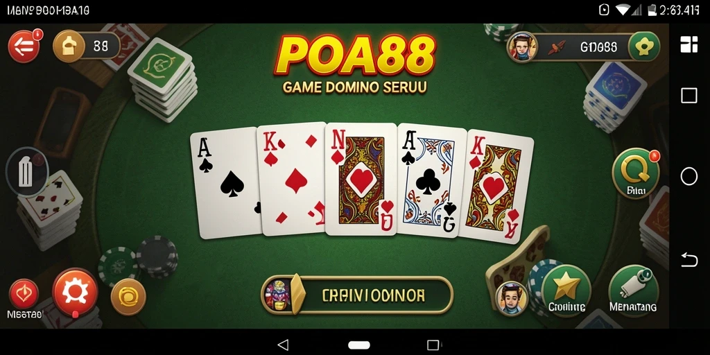 Tangkapan layar gameplay seru dari POA88 yang menampilkan domino.