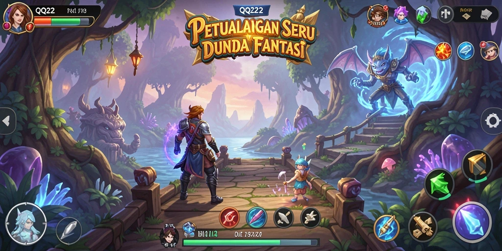 Tampilan gameplay QQ222 yang menggugah semangat petualangan.