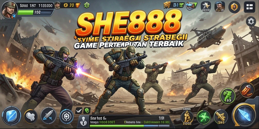 Tampilan menarik dari gameplay strategis di SHE888.